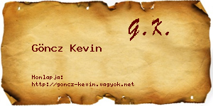 Göncz Kevin névjegykártya